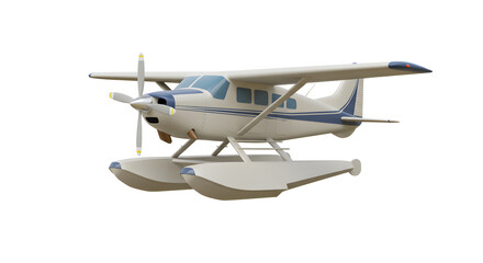 Seaplane, Floatplane, Amphibious Aircraft, 3D Render, Aviation