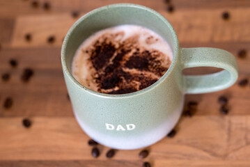 cup of coffee with Dad text