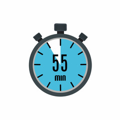 Stopwatch showing 55 minutes