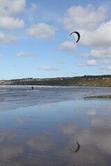 Kite surfer on the beach