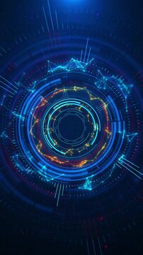 Futuristic Sci-fi Digital Footage Electric Move Dynamic Streaks in Dark Backdrop. Glowing Rays of Hyperspace futuristic digital tech architecture abstract hi tech theme for advertising game artwork.