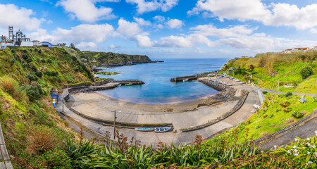 Landscape with Porto Formoso, Sao Miguel Island, Azores, Portugal