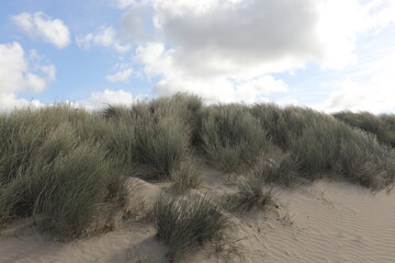 sand dunes and clouds