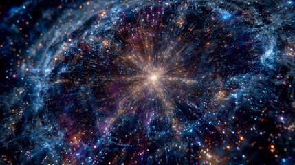 Fototapeta premium Cosmic Burst Abstract Nebula Starfield Galaxy Background