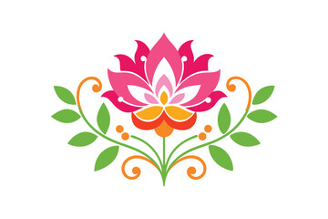 Modern Floral Doodle Whimsical Abstract Design with Playful Elements vector art illustration