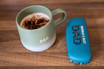 cup of coffee with Dad text