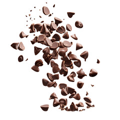 Obraz premium Shattered Fragments Abstract Brown Texture Background isolated on transparent background