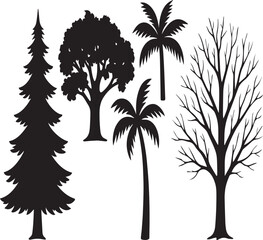 Tropical beach sunset with silhouetted palm trees