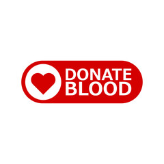 Donate blood icon isolated on white background