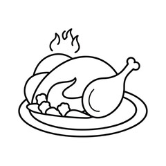 Continuous Line Drawing of Elegant Table Setting with Cutlery

