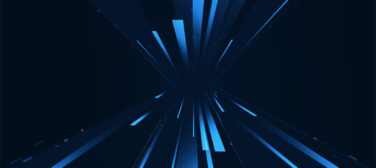 Futuristic digital neon motion lines technology background. glowing blue lines. innovation background for tech event poster or presentation business