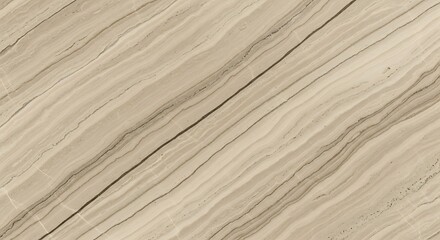 Naklejka premium Elegant Cream Marble Texture with Diagonal Veins Natural Stone Surface Interior Design Flooring Material Neutral Tones