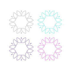 Natural Mandala Ayurveda Resort Sign Symbol Logo
