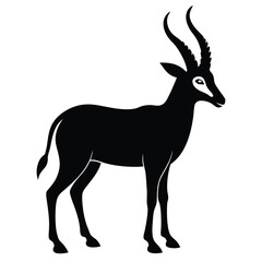 Fototapeta premium Majestic black silhouette of an antelope