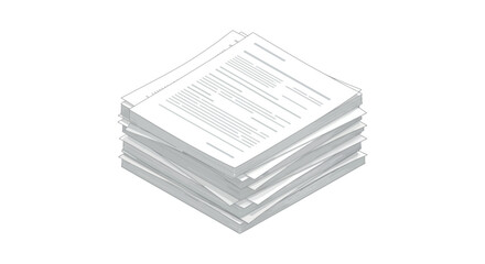 Stack of documents for business and office work efficiency and organization vector illustration