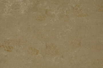 Grunge beige background texture with faint footprints. Perfect for vintage designs.