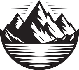 Silhouette mountain logo