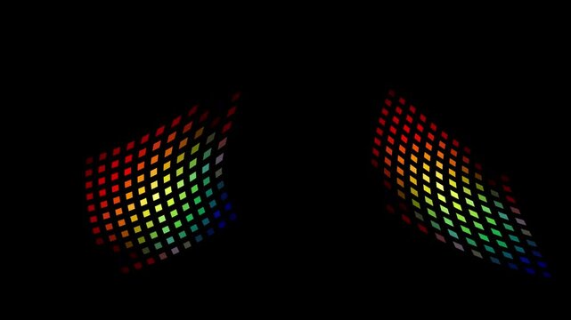 moving squares animation 4k motion graphics video clip in bright colors