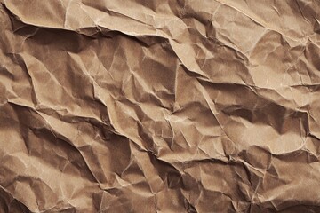 Intricate details of crumpled brown paper texture for creative inspiration and design projects