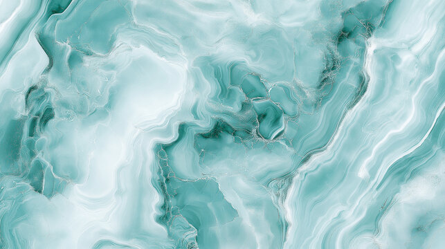 Elegant abstract teal and white swirling marble texture background for modern design projects