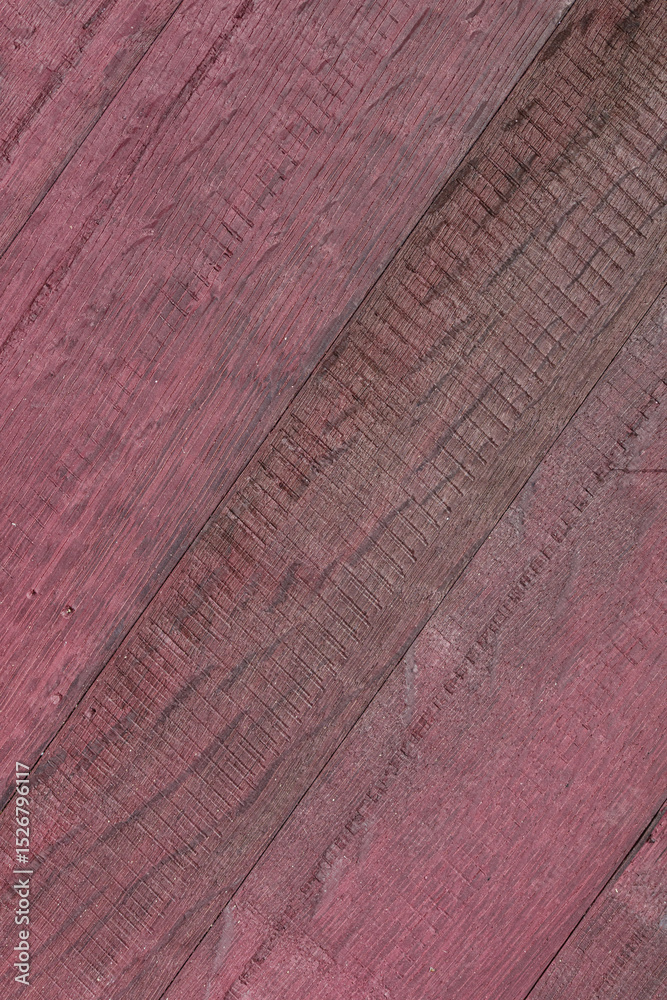 Poster high-resolution image of dark red wood planks arranged diagonally. perfect for backgrounds and textu