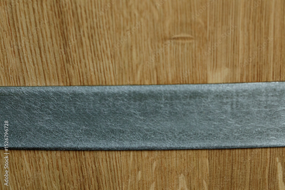 Poster High-resolution image of wood texture with a gray band. Ideal for backgrounds, websites, and design projects.
