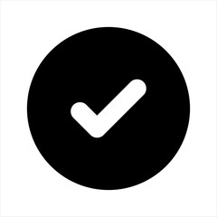 Set of black check marks and crosses icon collection. Vector Illustration.