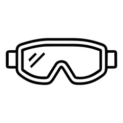 Isolated Ski Goggles Icon for Winter Sport Visuals