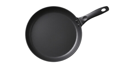 Top-view of nonstick flat tawa pan for roti and dosa cooking isolated on a transparent background
