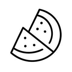 Pizza slice icon illustration for fast food and delicious meal concepts