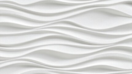 Fototapeta premium White textured surface displaying soft wavy lines, creating peaceful atmosphere and elegant backdrop with subtle visual depth for design compositions