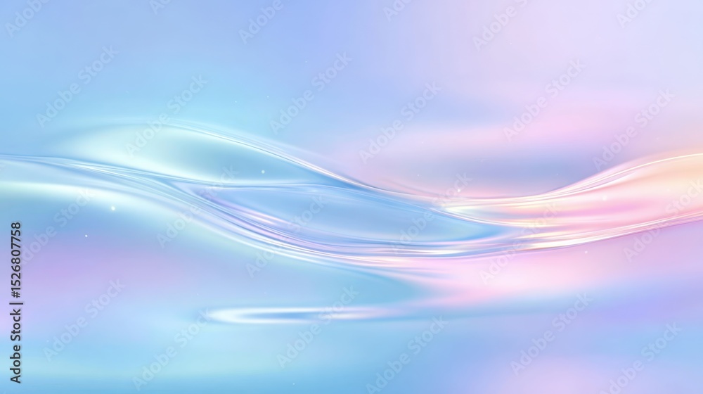 Poster soft pastel waves undulating across textured surface, generating sleek contemporary design backdrop 