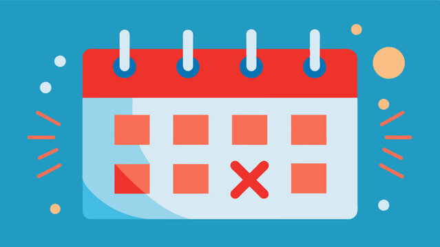 Struggling to Keep Up A cluttered calendar with overlapping appointments and missed deadlines reflects the difficulty in keeping track of time and responsibilities that can occur. Vector illustration