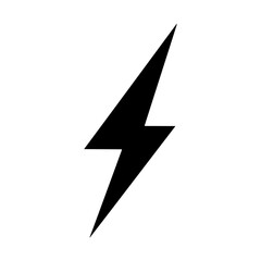 A simple black lightning bolt icon, illustrating speed and power.