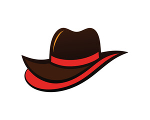 Vintage Cowboy Hat Patch Design – Western Icon Vector
Wild West Cowboy Hat Vintage Logo in Flat Line Style