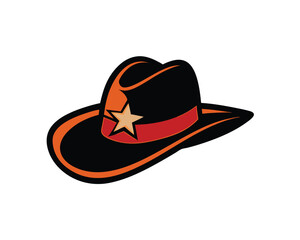 Vintage Cowboy Hat Patch Design – Western Icon Vector
Wild West Cowboy Hat Vintage Logo in Flat Line Style