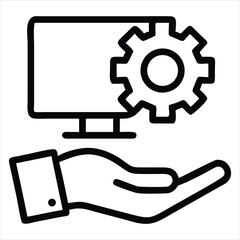 Computer repair service icon isolated on white background