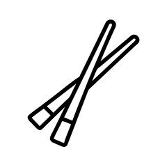 Chopsticks icon illustration for Asian cuisine and dining concepts