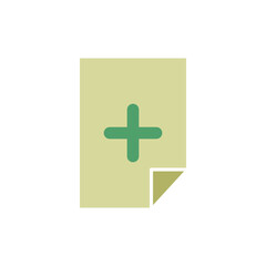 Fototapeta premium Add Document Icon, New Document, Vector Illustration, Symbol, Design Logo Template Pictogram, for UI or UX Isolated on White for Mobile App, Editable