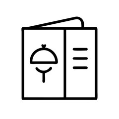 Menu icon illustration featuring a cloche for dining and restaurant concepts