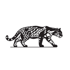 Ocelot Illustration Majestic Wildlife Art Print