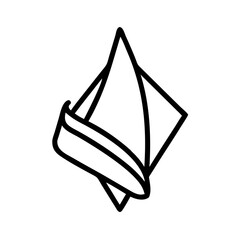 Napkin icon illustration folded elegantly for dining and hospitality concepts