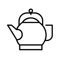 Teapot icon illustration for beverage and culinary concepts