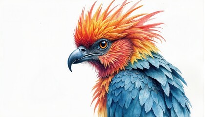 Colorful bird with vibrant feathers