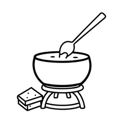 Continuous Line Drawing of Elegant Table Setting with Cutlery

