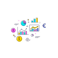 
Business Growth and Financial Data Analysis Vector