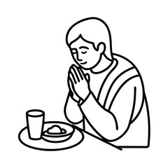 Continuous Line Drawing of Elegant Table Setting with Cutlery

