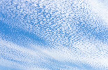 Beautiful white clouds in the sky. Selective focus.