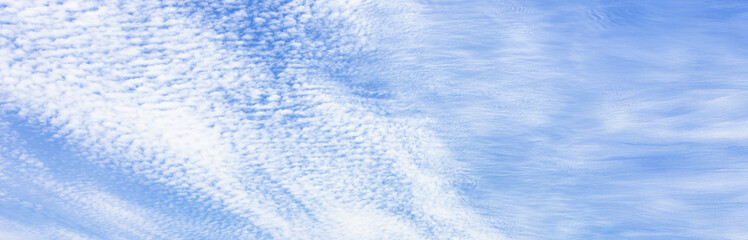 Beautiful white clouds in the sky. Selective focus.