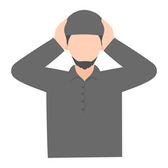 Muslim man gesture illustration